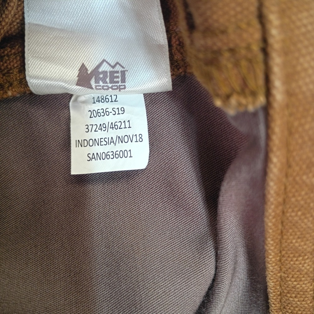 REI Co-op Double Knee Work Pants Mens 38x30 Brown Canvas Utility Trousers Gorp - Picture 9 of 10